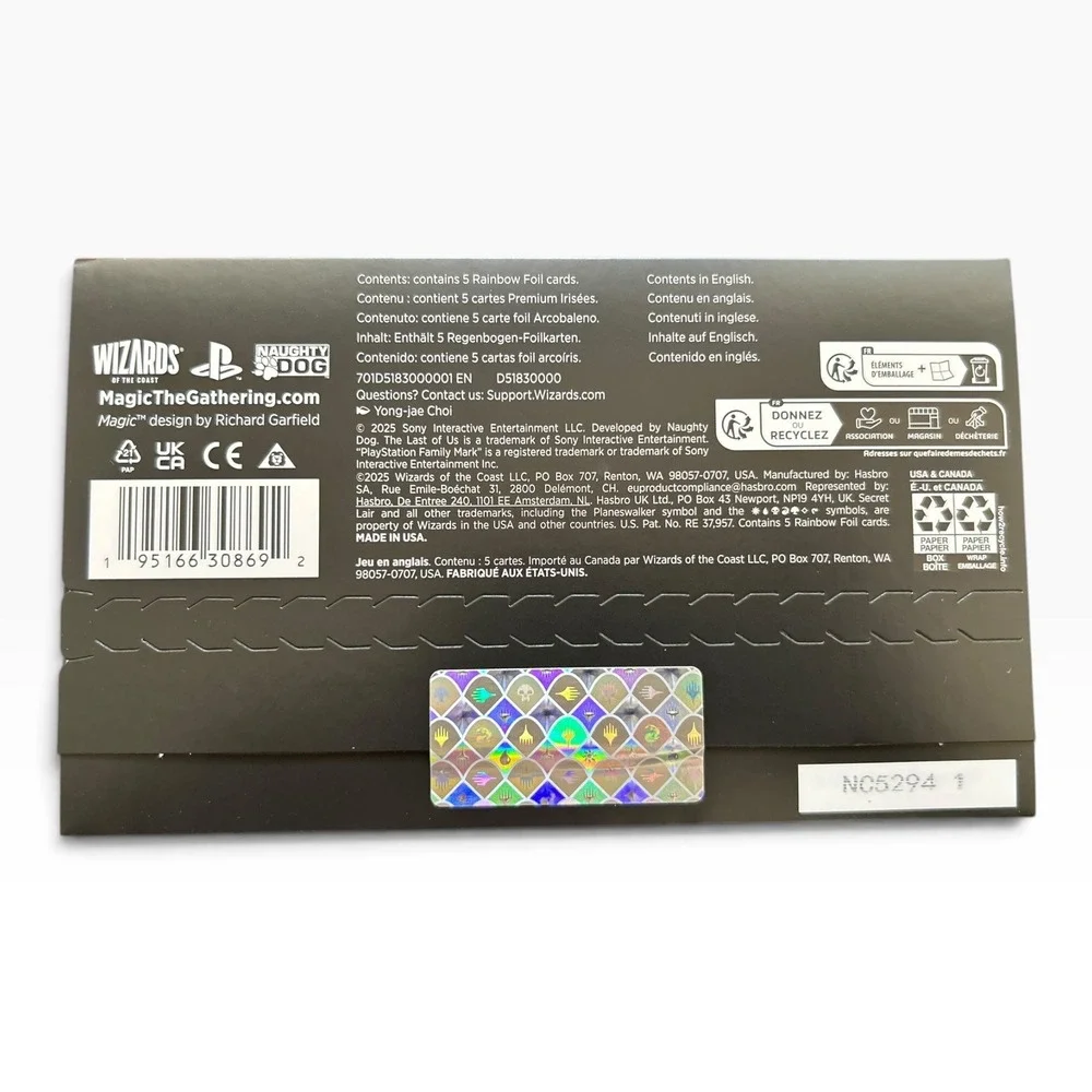 Magic The Gathering Secret Lair x The Last of Us Part II Rainbow Foil NEW